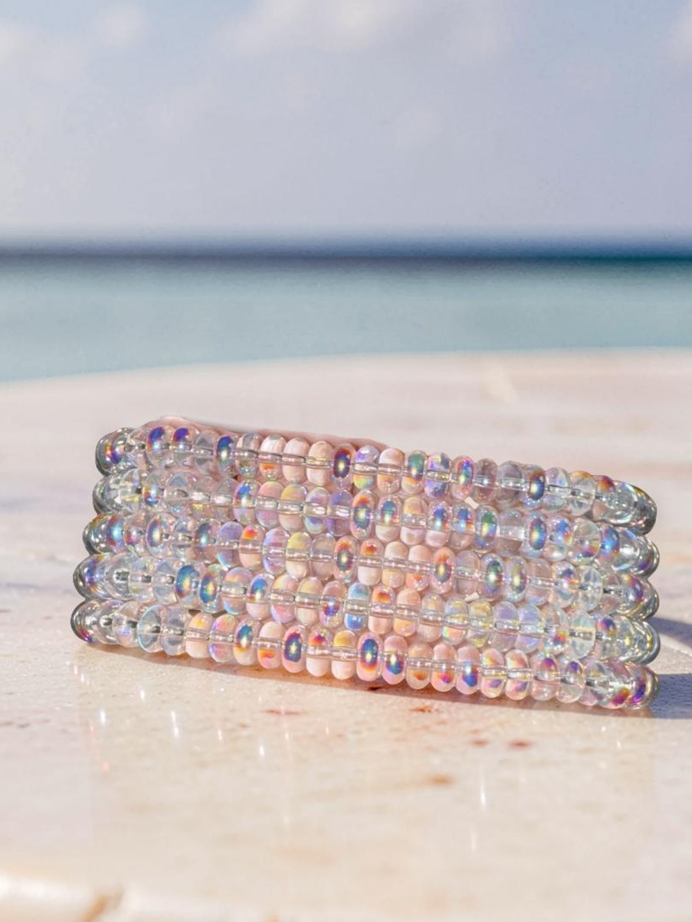 8x5 Opal Aura Quartz Rondelle  ✨ 🏃 these will go quick!